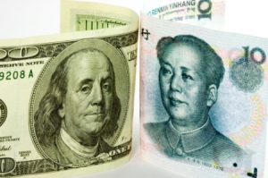 US and Chinese currencies